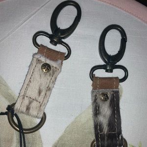 Cow hide key chains!